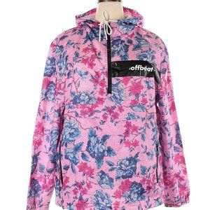 Offbéat Pink & Blue floral Windbreaker 2xl